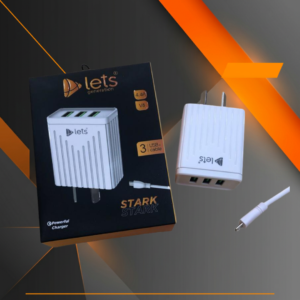 Cargador Lets Stark 3 USB Tipo C 4.4A con Cable