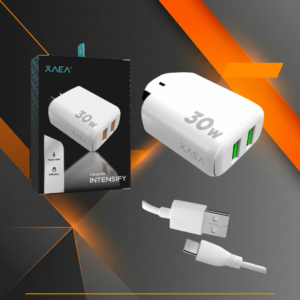 Cargador XAEA 30W Fast Charge Dual USB con Cable Tipo C